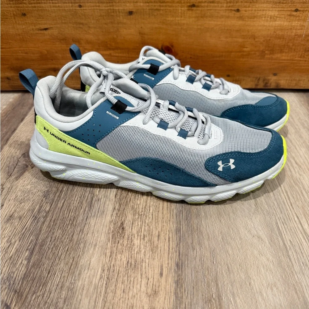 UNDER ARMOUR MEN'S UA CHARGED VERSSERT SPIKE GREY‎ GREEN SHOES Size 11.5